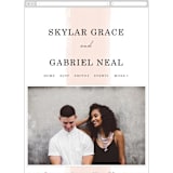 "Single Swath" - Wedding Website in Blush by Angela Marzuki - Mobile Layout