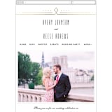 "Framed Deco Elegance" - Wedding Website in Classic White by Kelly Schmidt - Guest Management