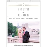 "Framed Deco Elegance" - Wedding Website in Classic White by Kelly Schmidt - Mobile Layout