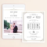 "Framed Deco Elegance" - Wedding Website in Classic White by Kelly Schmidt - Match Your Stationery