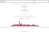 "Skyline - Washington DC" - Wedding Website in Magenta by Laura Condouris - Desktop Design