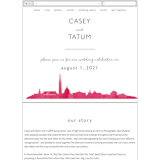 "Skyline - Washington DC" - Wedding Website in Magenta by Laura Condouris - Guest Management