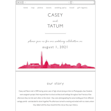 "Skyline - Washington DC" - Wedding Website in Magenta by Laura Condouris - Mobile Layout