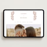 "Pressed Botanicals" - Wedding Website in Dusty Rose by Heather Cairl - Desktop Design