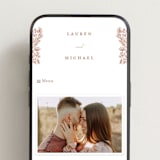 "Pressed Botanicals" - Wedding Website in Dusty Rose by Heather Cairl - Mobile Layout
