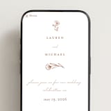 "Pressed Botanicals" - Wedding Website in Dusty Rose by Heather Cairl - Mobile Layout