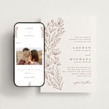 "Pressed Botanicals" - Wedding Website in Dusty Rose by Heather Cairl - Match Your Stationery