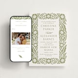 "Printed Floral" - Wedding Website in Pistachio by Katharine Watson - Match Your Stationery