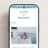 "floral stamp" - Wedding Website in Sapphire by Stephanie Hawkes - Mobile Layout