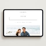 "Asymmetry" - Wedding Website in Pewter by Nicole Walsh - Desktop Design