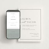 "Asymmetry" - Wedding Website in Pewter by Nicole Walsh - Match Your Stationery