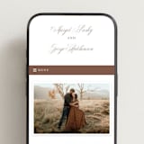 "Lombardy" - Wedding Website in Burnt Sienna by Megan Davis - Mobile Layout