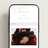 "Vine" - Wedding Website in Warm Grey by Wildfield Paper Co - Mobile Layout