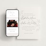 "Vine" - Wedding Website in Warm Grey by Wildfield Paper Co - Match Your Stationery