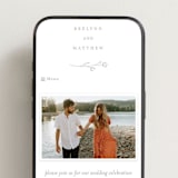 "Essence" - Wedding Website in Ash by Jennifer Postorino - Mobile Layout