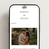 "Sequoia" - Wedding Website in Moss by Robert and Stella - Mobile Layout