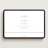 "Bold Names" - Wedding Website in Soft Balck by Vera Lim - Desktop Design
