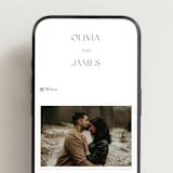 "Bold Names" - Wedding Website in Soft Balck by Vera Lim - Mobile Layout