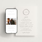 "Wax Seal Monogram" - Wedding Website in Ash by Carolyn MacLaren - Match Your Stationery