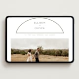 "Classic Arch" - Wedding Website in Moss by Corinne Malesic - Desktop Design