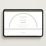 "Classic Arch" - Wedding Website in Moss by Corinne Malesic - Desktop Design