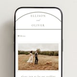 "Classic Arch" - Wedding Website in Moss by Corinne Malesic - Mobile Layout