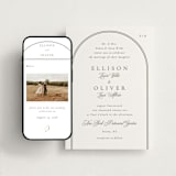 "Classic Arch" - Wedding Website in Moss by Corinne Malesic - Match Your Stationery