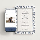 "Pressed Frame" - Wedding Website in Aegean by Oma N. Ramkhelawan - Match Your Stationery