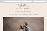 "Leafy Branch" - Wedding Website in Latte by Katherine Moynagh - Desktop Design