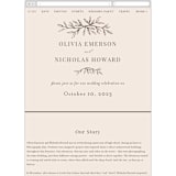 "Leafy Branch" - Wedding Website in Latte by Katherine Moynagh - Mobile Layout
