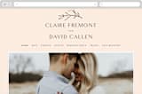 "Sketch" - Wedding Website in Blush Dust by Sara Hicks Malone - Desktop Design