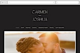 "Harmony" - Wedding Website in Noir by Nazia Hyder - Desktop Design