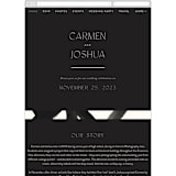 "Harmony" - Wedding Website in Noir by Nazia Hyder - Mobile Layout