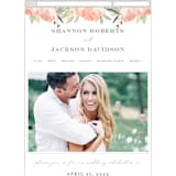 "Peony Wreath" - Wedding Website in Peach by Joanna Griffin - Guest Management