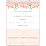 "Peony Wreath" - Wedding Website in Peach by Joanna Griffin - Mobile Layout