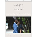 "Classic monogram" - Wedding Website in Cream by Carolyn MacLaren - Guest Management