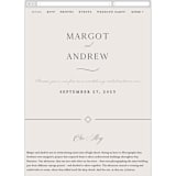 "Classic Monogram" - Wedding Website in Cream by Carolyn MacLaren - Guest Management