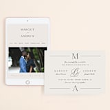 "Classic monogram" - Wedding Website in Cream by Carolyn MacLaren - Match Your Stationery
