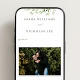 "Verdure" - Wedding Website in Garden by Leah Bisch - Mobile Layout