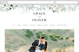 "Olivier" - Wedding Website in Olive by Bonjour Paper - Desktop Design