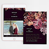 "Fall Floral" - Wedding Website in Mauve by Alethea and Ruth - Match Your Stationery