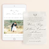 "Elegant Crest" - Wedding Website in Stone by Ariel Rutland - Match Your Stationery