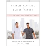 "Elementary" - Wedding Website in Dusty Rose by Katy Shen - Mobile Layout