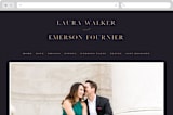 "Monogram a la Mode" - Wedding Website in Midnight by Hooray Creative - Desktop Design