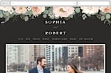 "Lovely Vine" - Wedding Website in Blush by Susan Moyal - Desktop Design