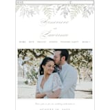 "Dear Greenery" - Wedding Website in Eucalyptos by Hooray Creative - Guest Management