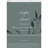 "Serafina" - Wedding Website in Sage by Melanie Kosuge - Guest Management