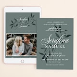 "Serafina" - Wedding Website in Sage by Melanie Kosuge - Match Your Stationery
