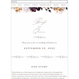 "Lush Bouquet" - Wedding Website in Autumn by Phrosné Barwood - Mobile Layout