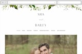 "Lush Greenery" - Wedding Website in Fresh Green by Phrosné Barwood - Desktop Design